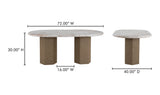 Sartoria Dining Table Breccia Marble by Moe's Home at Eve Furniture
