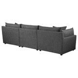 Sasha 3-Piece Upholstered Sofa Barely Black