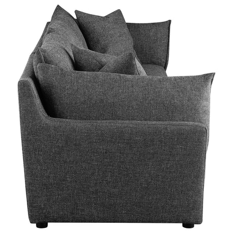 Sasha 3-Piece Upholstered Sofa Barely Black by Coaster at Eve Furniture