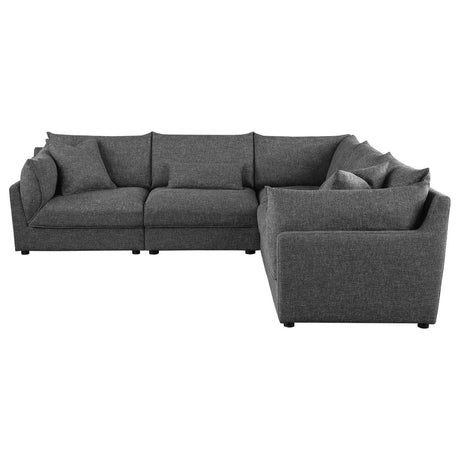 Sasha Barely Black 5-piece Upholstered Modular Sectional Sofa by Coaster at Eve Furniture