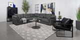 Sasha Barely Black 5-piece Upholstered Modular Sectional Sofa by Coaster at Eve Furniture