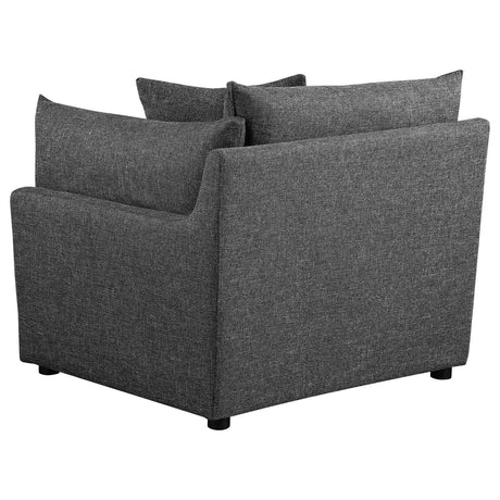 Sasha Barely Black 6-Piece Upholstered Modular Sectional by Coaster at Eve Furniture