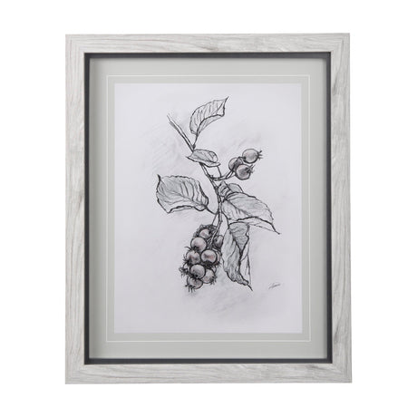 Saskatoonberry by Mercana Studio Hand Embellished Framed Art Print Matted under Glass by Mercana at Eve Furniture
