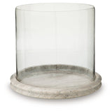Saskia Clear/Beige Candle Holder by ASHLEY FURNITURE at Eve Furniture