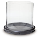 Saskia Clear/Black Candle Holder by ASHLEY FURNITURE at Eve Furniture