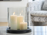 Saskia Clear/Black Candle Holder by ASHLEY FURNITURE at Eve Furniture