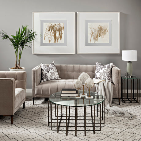 Satlin by Studio M a handmade Original Framed Artwork under Glass by Mercana at Eve Furniture