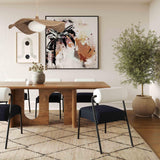 Satra Walnut Rectangular 92" Dining Table by TOV Furniture at Eve Furniture