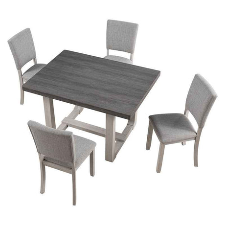 Sauro Gray 5 Pc. Dining Table Set by Furniture of America at Eve Furniture