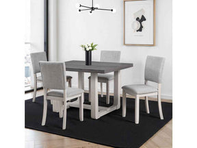 Sauro Gray 5 Pc. Dining Table Set by Furniture of America at Eve Furniture
