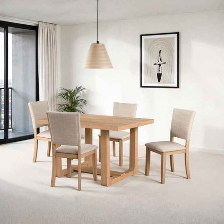 Sauro Natural Side Chair (Set of 4) by Furniture of America at Eve Furniture