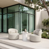 Sausalito Swivel Chair Beige by Zuomod at Eve Furniture