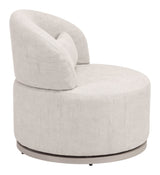 Sausalito Swivel Chair Beige by Zuomod at Eve Furniture