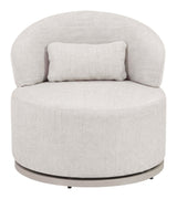 Sausalito Swivel Chair Beige by Zuomod at Eve Furniture