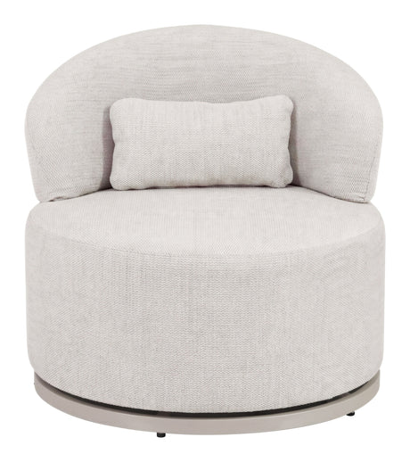 Sausalito Swivel Chair Beige by Zuomod at Eve Furniture
