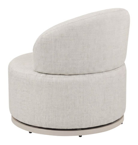 Sausalito Swivel Chair Beige by Zuomod at Eve Furniture
