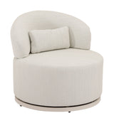 Sausalito Swivel Chair Beige by Zuomod at Eve Furniture