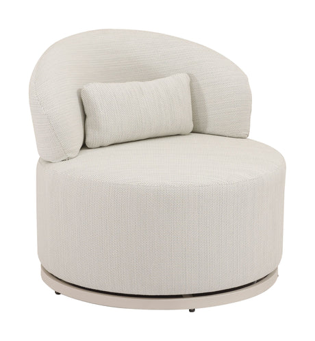 Sausalito Swivel Chair Beige by Zuomod at Eve Furniture