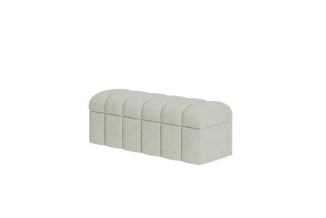 Savage Upholstered Storage Bench in Sandy Chenille by Modus Furniture at Eve Furniture
