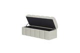 Savage Upholstered Storage Bench in Sandy Chenille by Modus Furniture at Eve Furniture