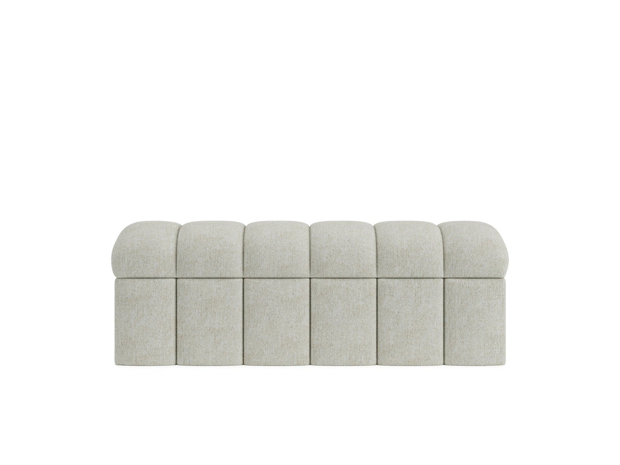 Savage Upholstered Storage Bench in Sandy Chenille by Modus Furniture at Eve Furniture