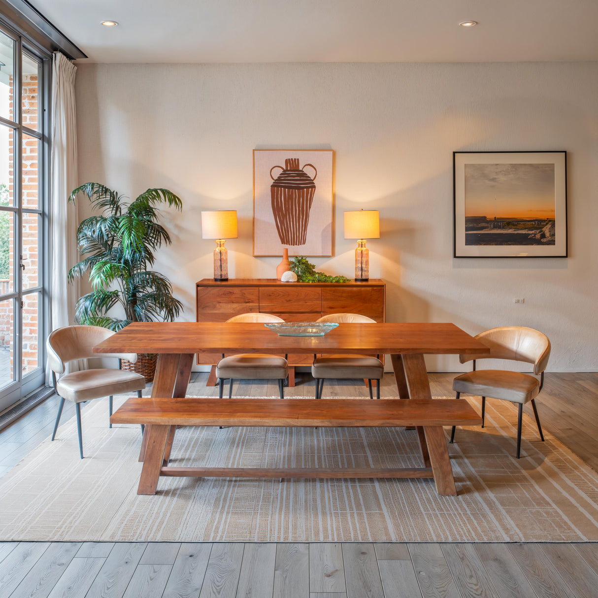 Savannah 94" Dining Table in Cinnamon Brown by Home Trends & Design at Eve Furniture