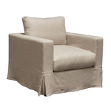 Savannah Sand Natural Linen Slip-Cover Chair by Diamond Sofa at Eve Furniture