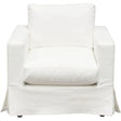 Savannah White Natural Linen Slip-Cover Chair by Diamond Sofa at Eve Furniture