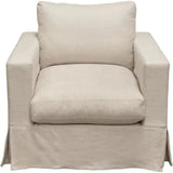 Savannah Sand Natural Linen Slip-Cover Chair by Diamond Sofa at Eve Furniture