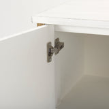 Savannah White Fir Veneer w/ Gold Metal Accent 2-Door Accent Cabinet by Mercana at Eve Furniture