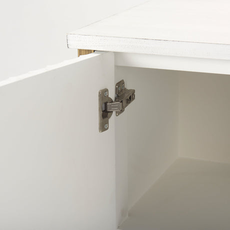Savannah White Fir Veneer w/ Gold Metal Accent 2-Door Accent Cabinet by Mercana at Eve Furniture