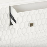 Savannah White Fir Veneer w/ Gold Metal Accents 6-Drawer Sideboard by Mercana at Eve Furniture