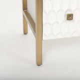 Savannah White Fir Veneer w/ Gold Metal Accents 6-Drawer Sideboard by Mercana at Eve Furniture