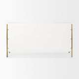Savannah White Fir Veneer w/ Gold Metal Accents 6-Drawer Sideboard by Mercana at Eve Furniture