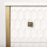 Savannah White Fir Veneer w/ Gold Metal Accents 6-Drawer Sideboard by Mercana at Eve Furniture