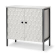Savannah White Fir Veneer w/ Gray Metal 2-Door Accent Cabinet by Mercana at Eve Furniture