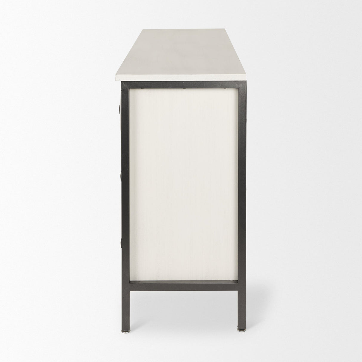 Savannah White Fir Veneer w/ Gray Metal 6-Drawer Sideboard by Mercana at Eve Furniture