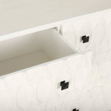 Savannah White Fir Veneer w/ Gray Metal 6-Drawer Sideboard by Mercana at Eve Furniture