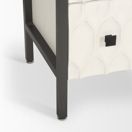 Savannah White Fir Veneer w/ Gray Metal 6-Drawer Sideboard by Mercana at Eve Furniture