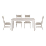 Savile Antique White/Light Gray 60" Dining Table by Homelegance at Eve Furniture