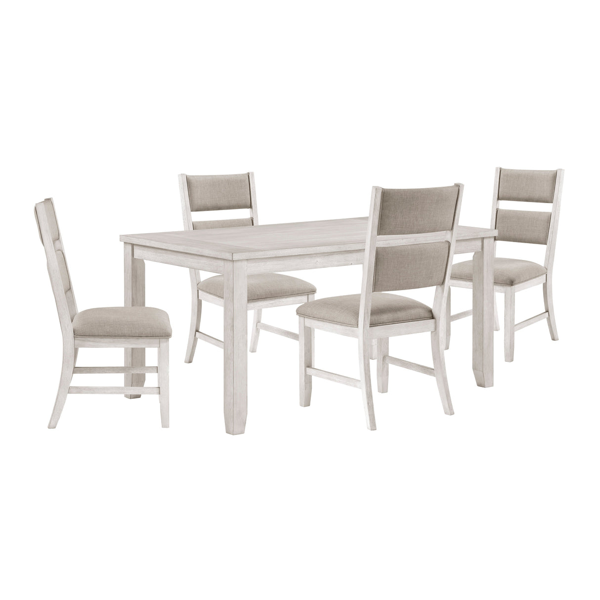 Savile Antique White/Light Gray 60" Dining Table by Homelegance at Eve Furniture