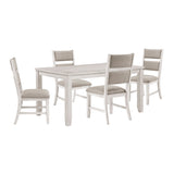 Savile Antique White/Light Gray 60" Dining Table by Homelegance at Eve Furniture
