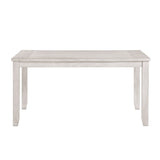 Savile Antique White/Light Gray 60" Dining Table by Homelegance at Eve Furniture