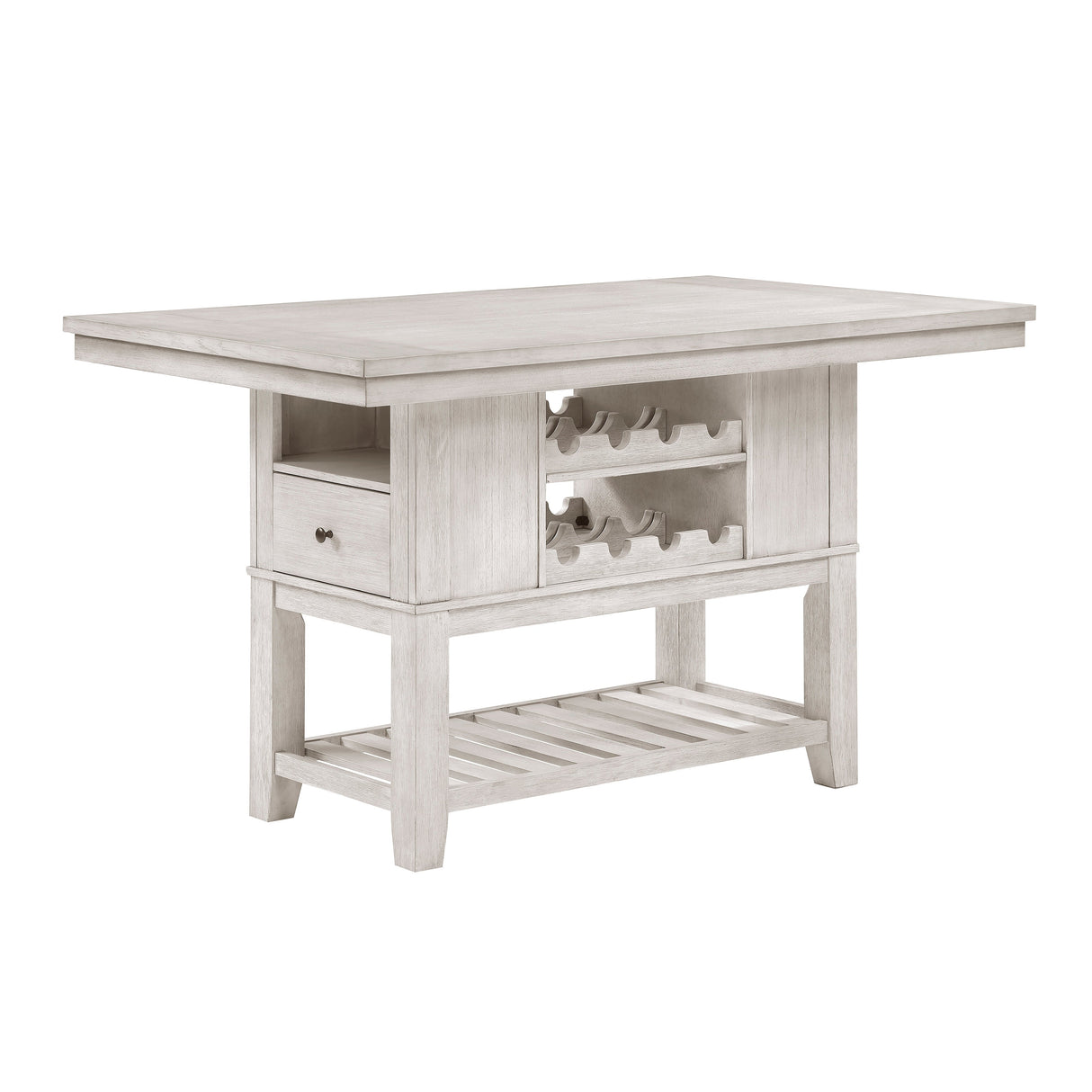 Savile Antique White/Light Gray Counter Height Bench by Homelegance at Eve Furniture