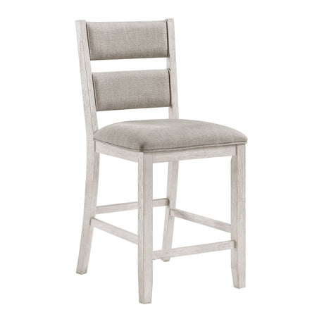 Savile Antique White/Light Gray Counter Height Bench by Homelegance at Eve Furniture