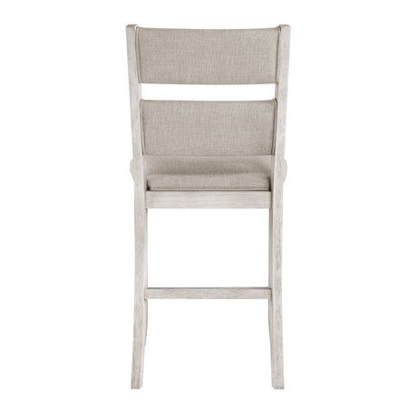 Savile Antique White/Light Gray Counter Height Bench by Homelegance at Eve Furniture