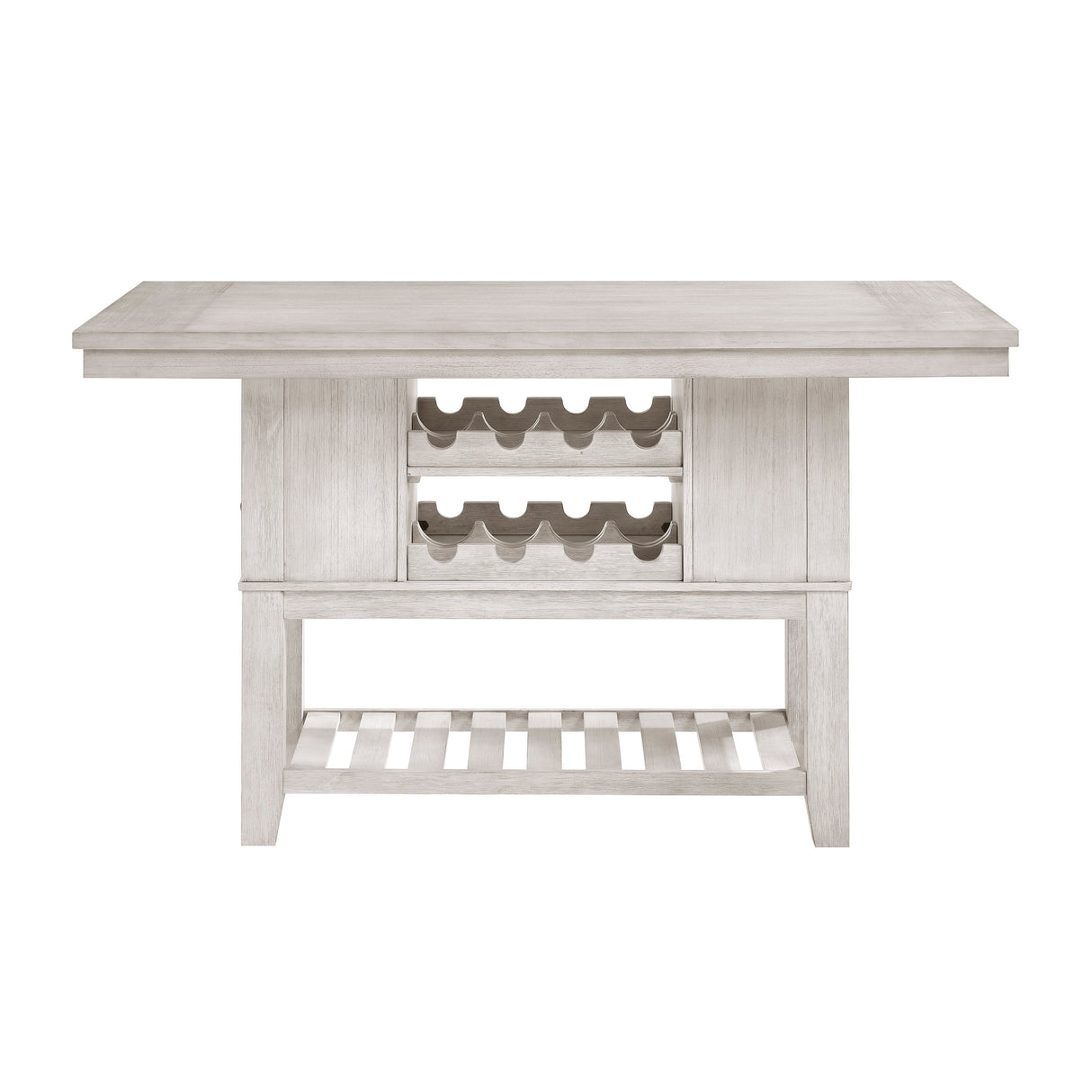 Savile Antique White/Light Gray Counter Height Bench by Homelegance at Eve Furniture