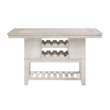 Savile Antique White/Light Gray Counter Height Bench by Homelegance at Eve Furniture
