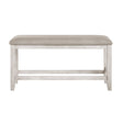 Savile Antique White/Light Gray Counter Height Bench by Homelegance at Eve Furniture