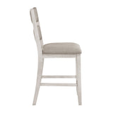 Savile Antique White/Light Gray Counter Height Chair, Set of 2 by Homelegance at Eve Furniture